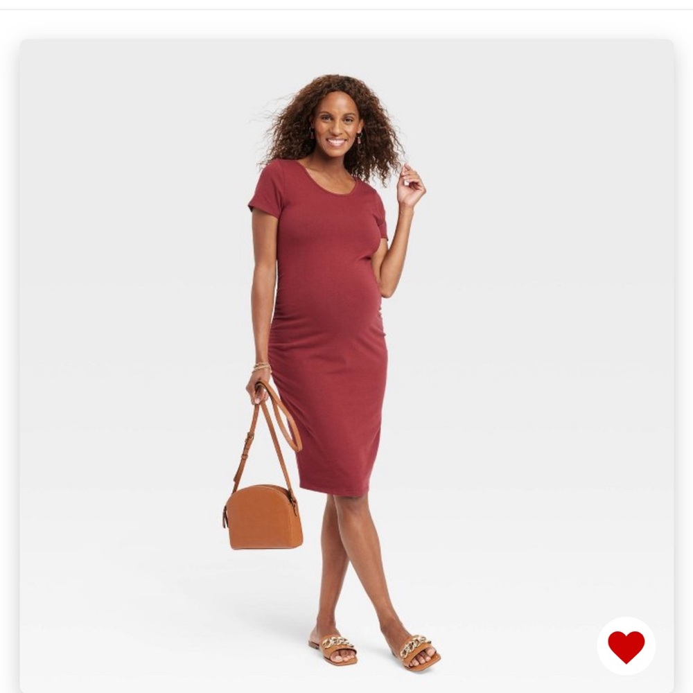Isabel Maternity burgundy colored dress